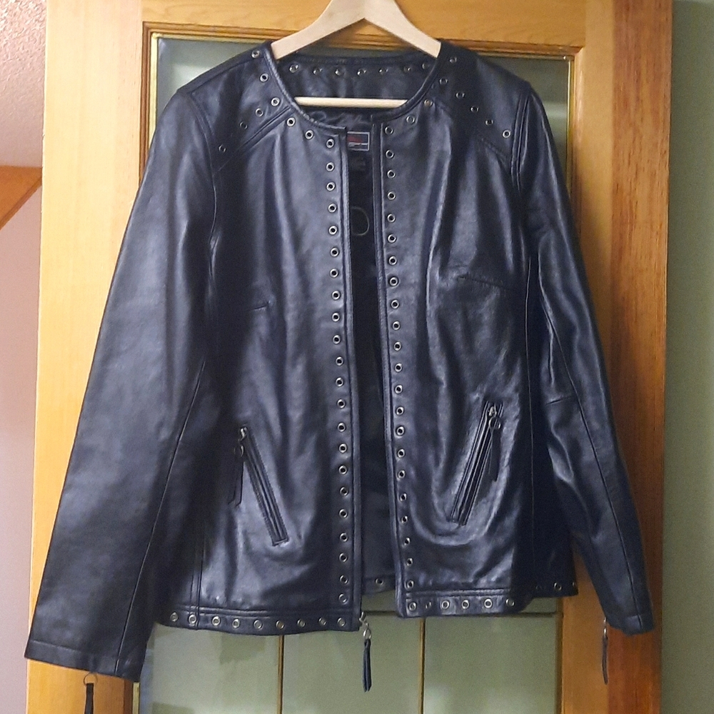 Bradley Bayou black leather jacket - Large